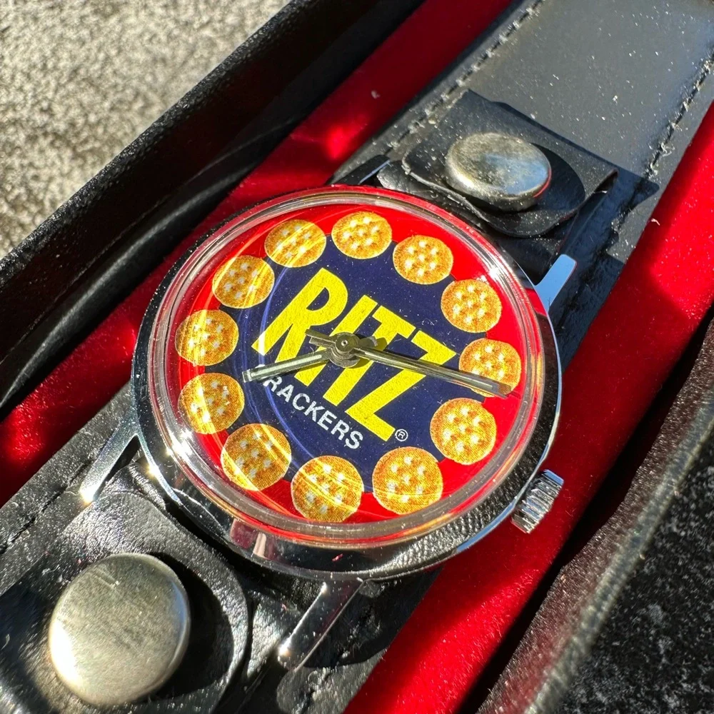 Vintage RITZ CRACKERS Advertisement WATCH SWISS Official Mail Away Promo NIB NEW